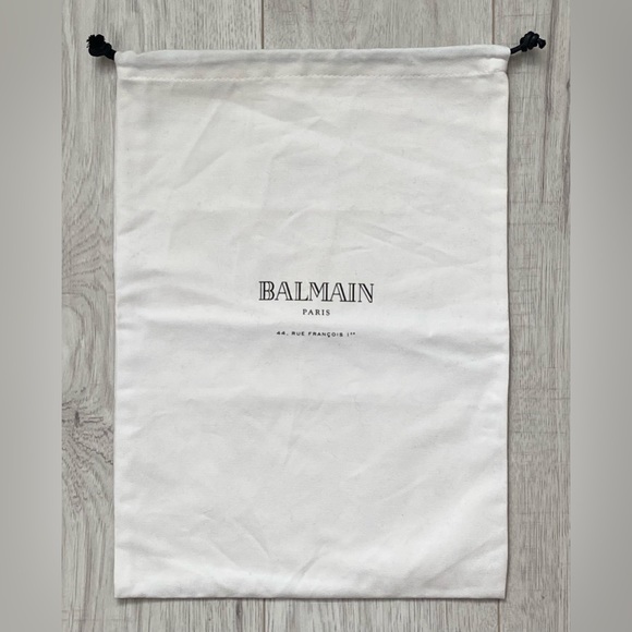 Balmain Paris 10.5”x14.5” Dust Bag Storage Cover Drawstring Bag New & Never used - Picture 1 of 4
